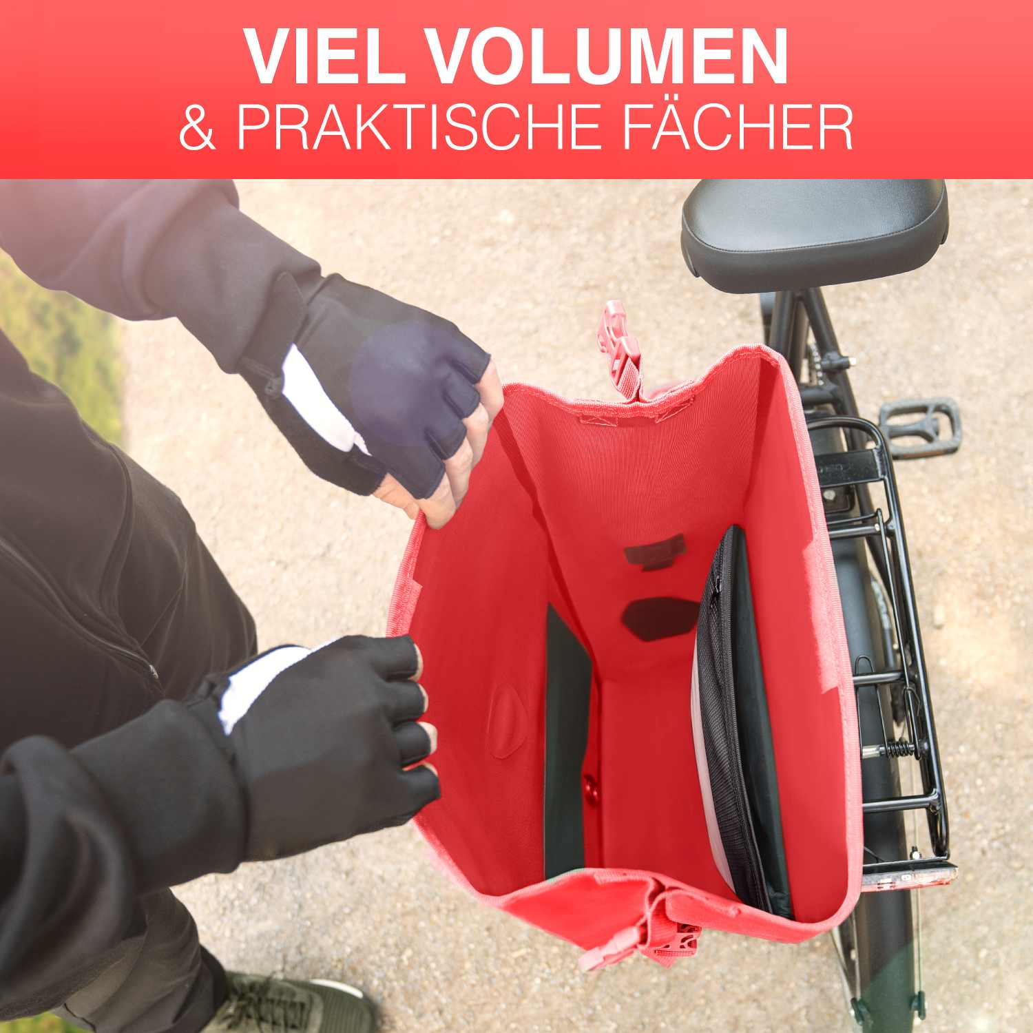 Valkental ValkOcean Fahrradtasche - Koralle (Rot)