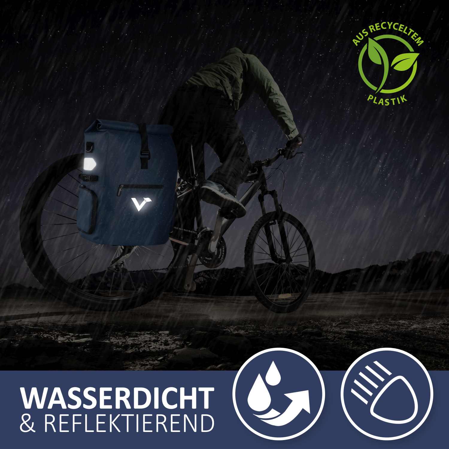 Valkental ValkPro 3in1 Fahrradtasche - Blau