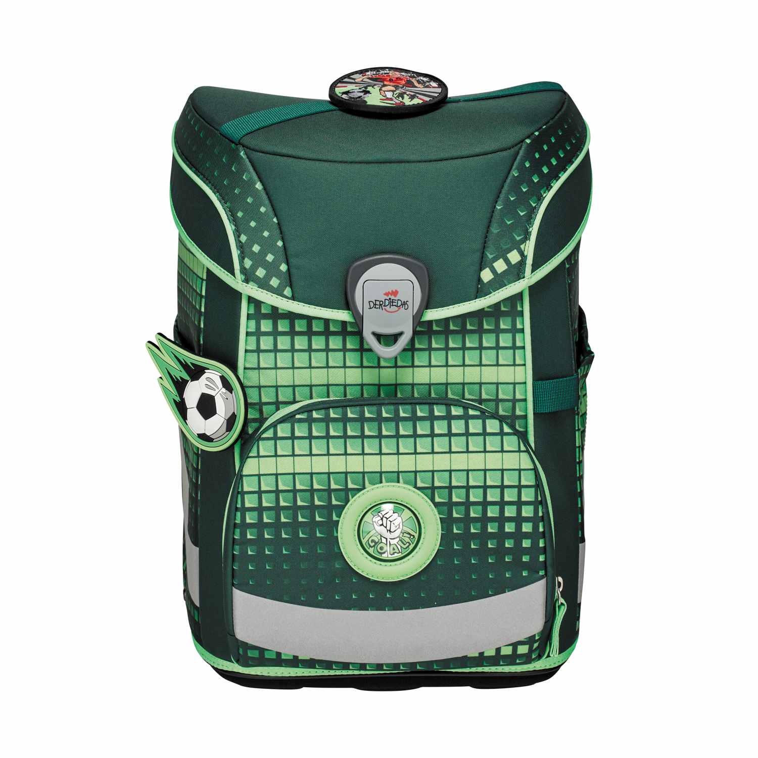 DerDieDas ErgoFlex Easy Schulranzenset 5-teilig Soccer Green