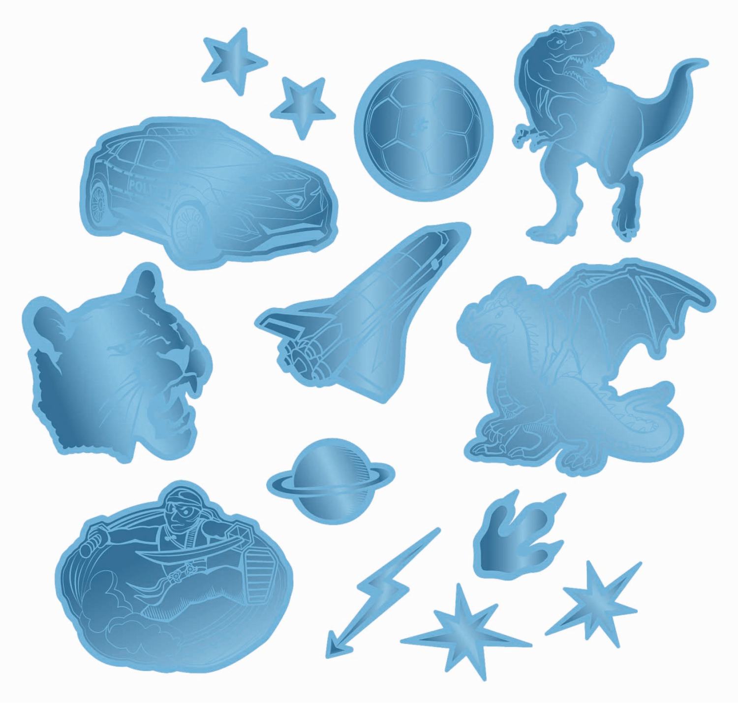 Step by Step Reflektierendes Sticker-Set "Blau"