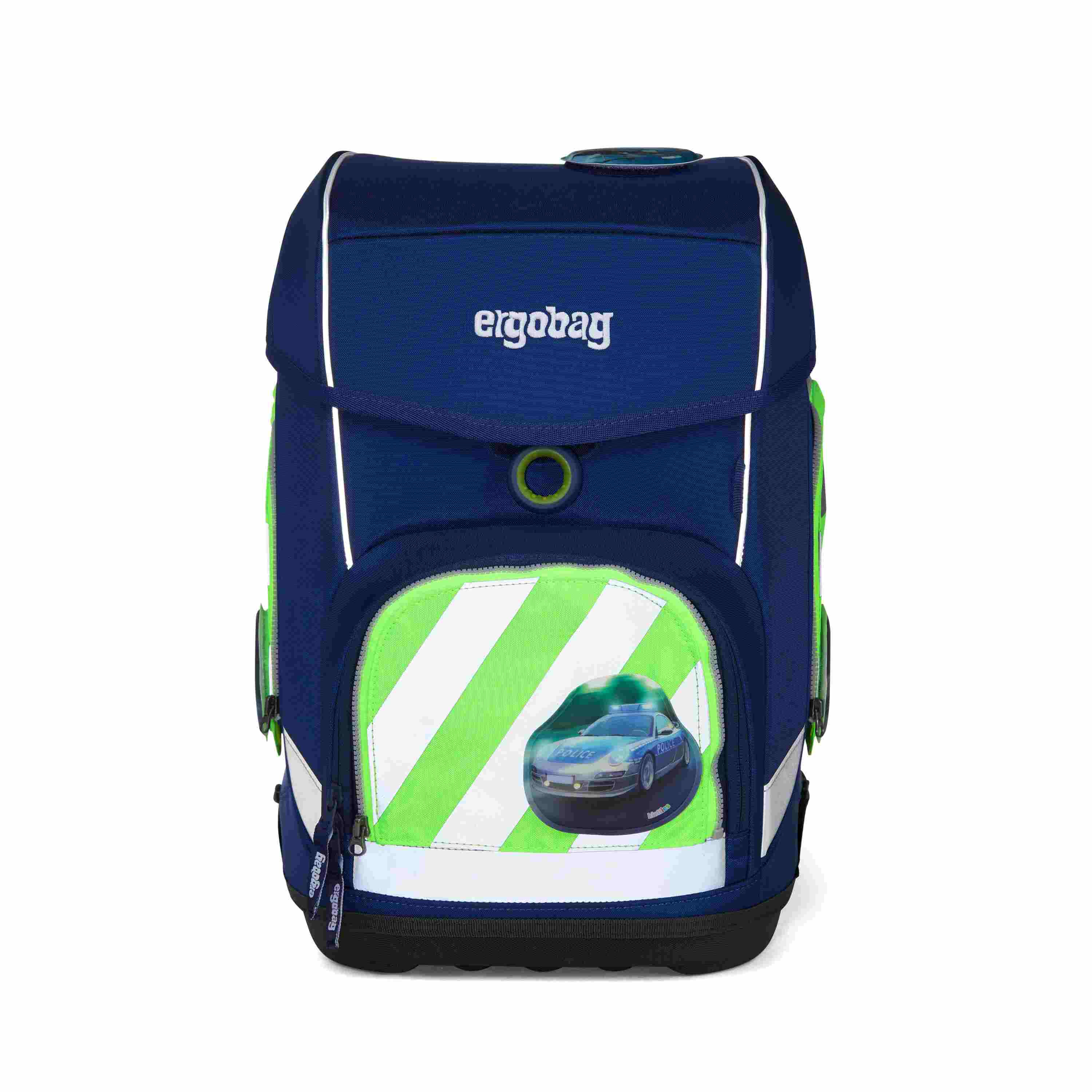 ergobag Fluo-Zip Set mit Reflektorstreifen Grün