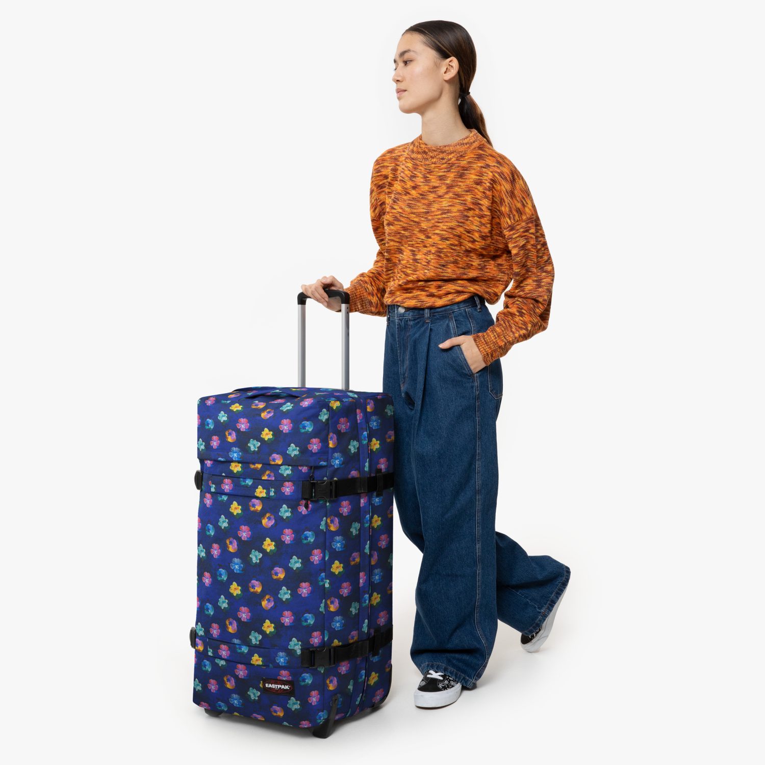 Eastpak Koffer TRANSIT'R L FLOWER BLUR NAVY