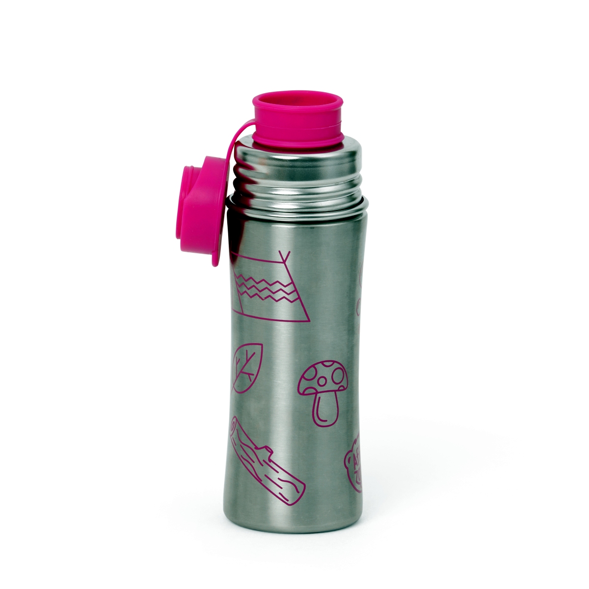 Affenzahn Edelstahl-Trinkflasche Eule pink