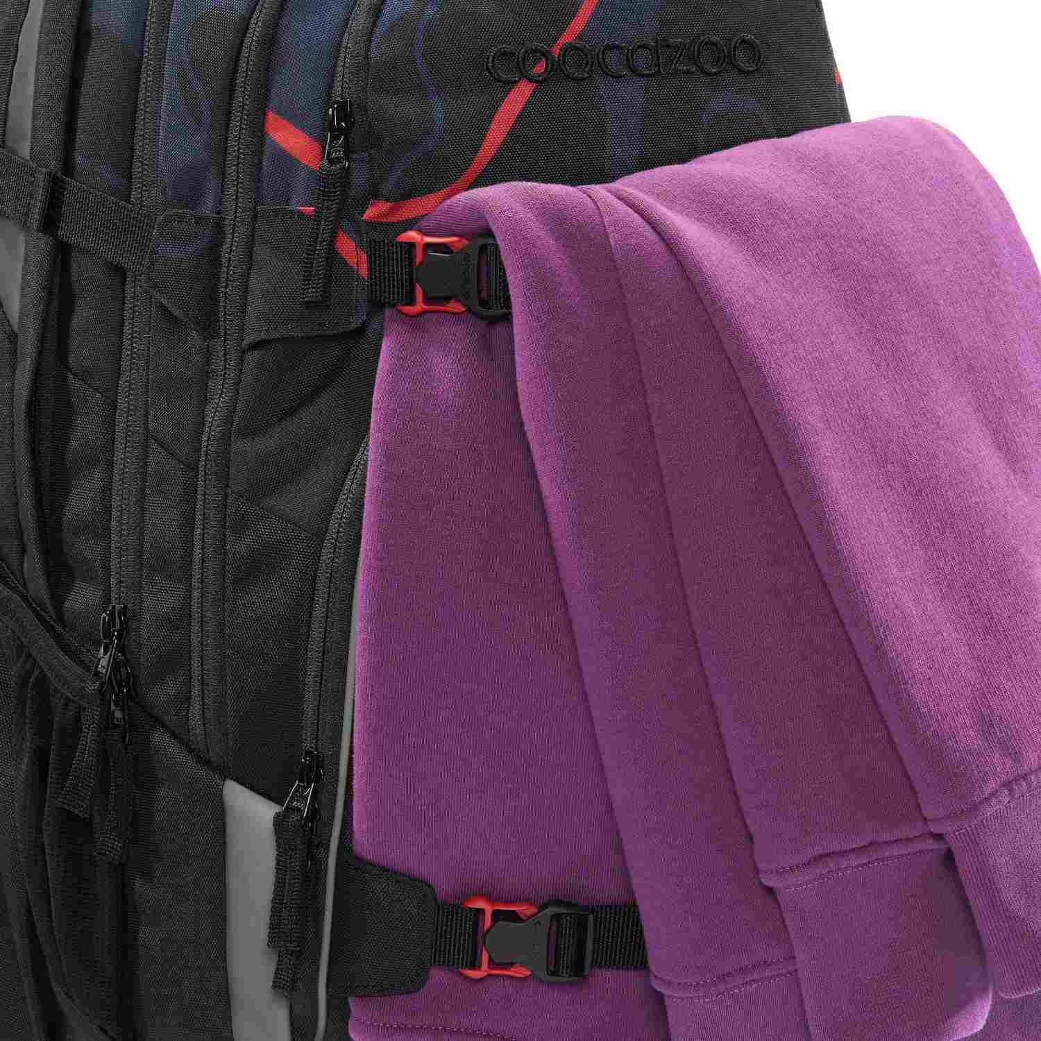 coocazoo Schulrucksack PORTER, Lava Lines