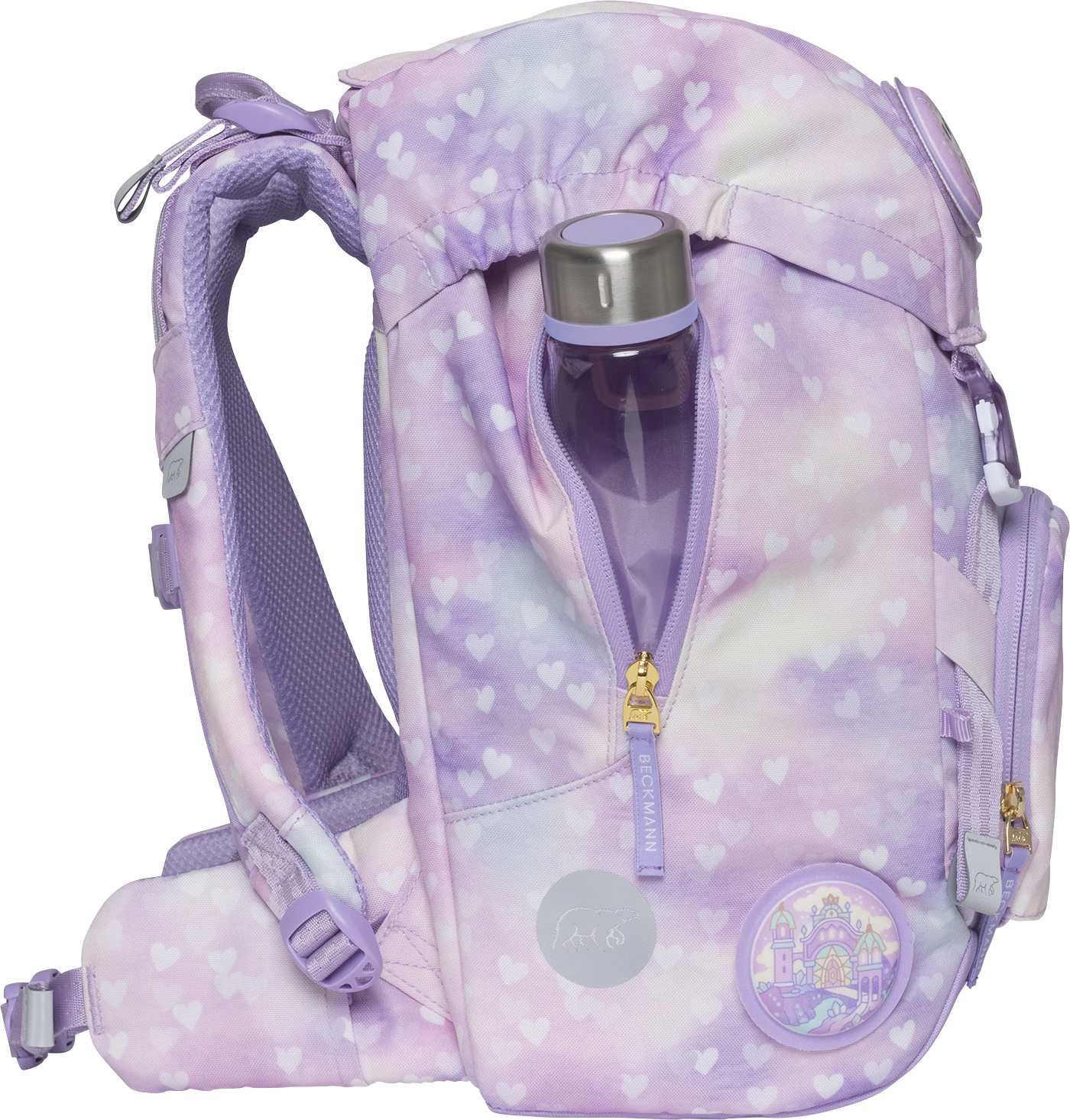 Beckmann Schulranzenset Classic 22 - 6-Tlg. Set Unicorn Princess Purple