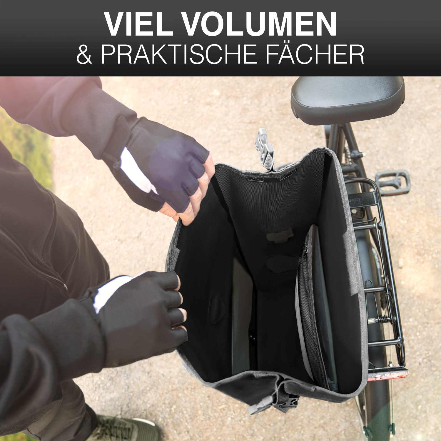 Valkental ValkOcean Fahrradtasche - Orca (Schwarz)