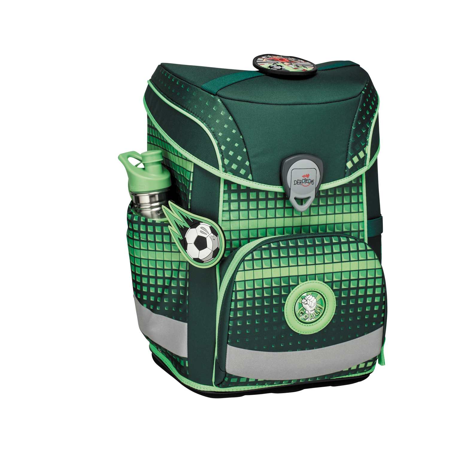 DerDieDas ErgoFlex Easy Schulranzenset 5-teilig Soccer Green