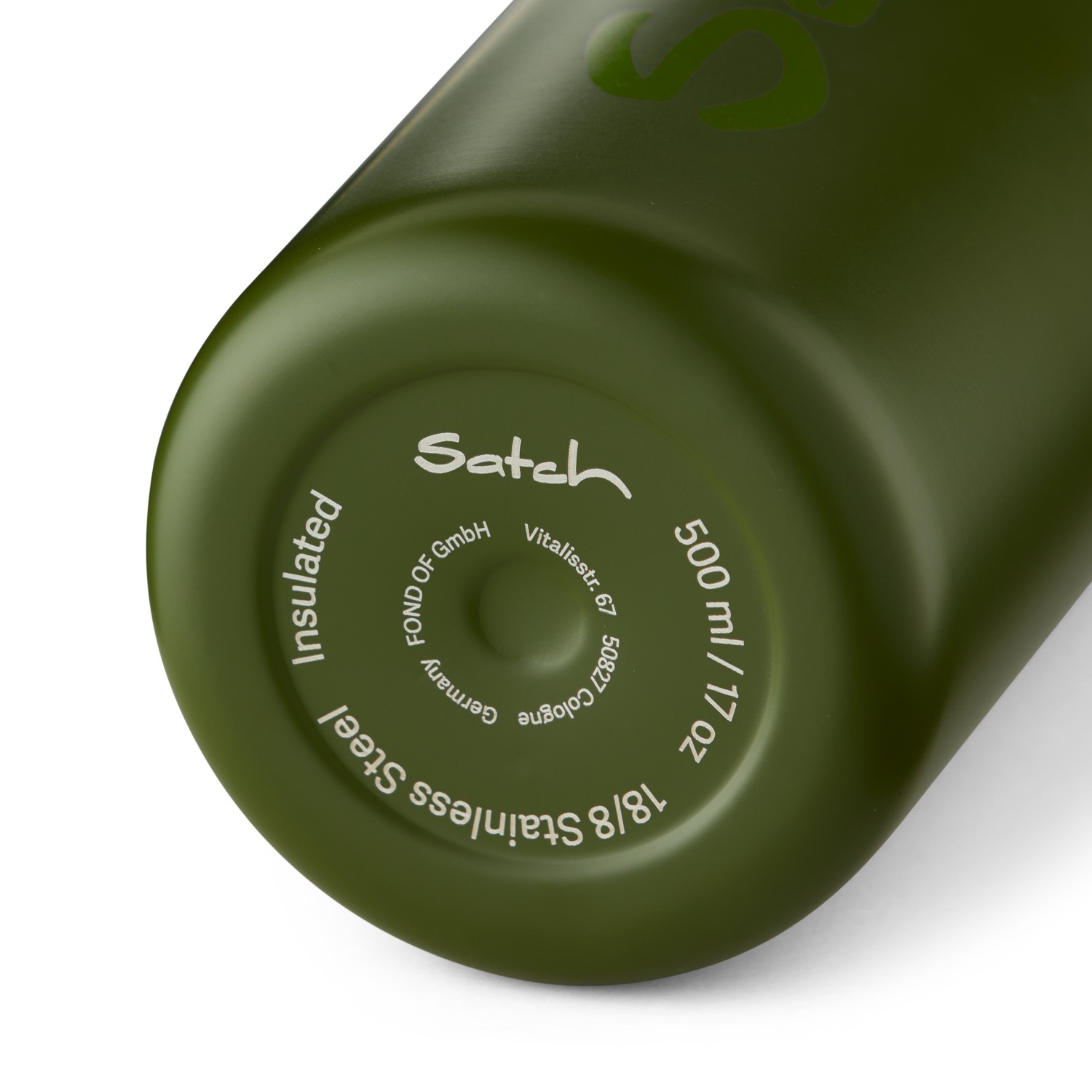 Satch Thermo Edelstahl-Trinkflasche olive steel