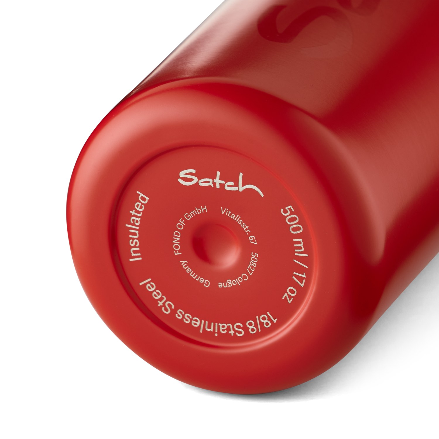 Satch Thermo Edelstahl-Trinkflasche red steel