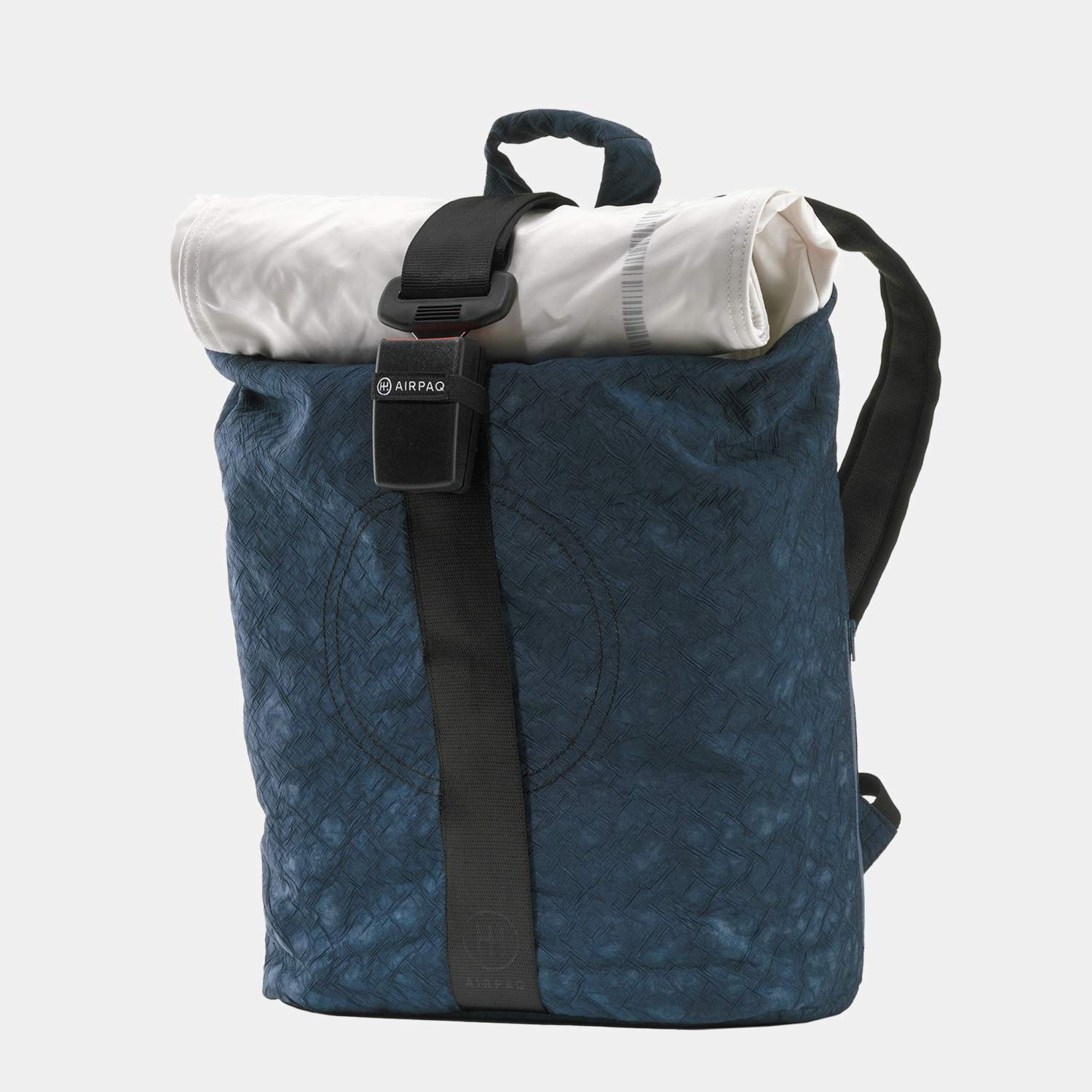 Airpaq Rucksack Rolltop - Weiße Rolle Blau