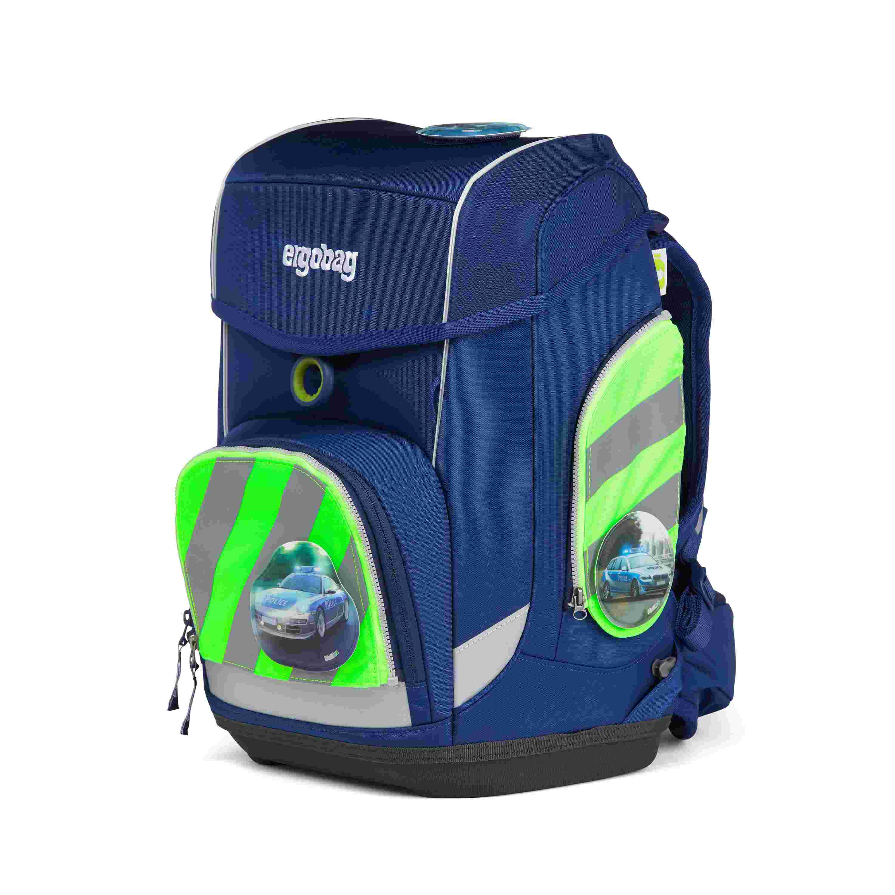 ergobag Fluo-Zip Set mit Reflektorstreifen Grün