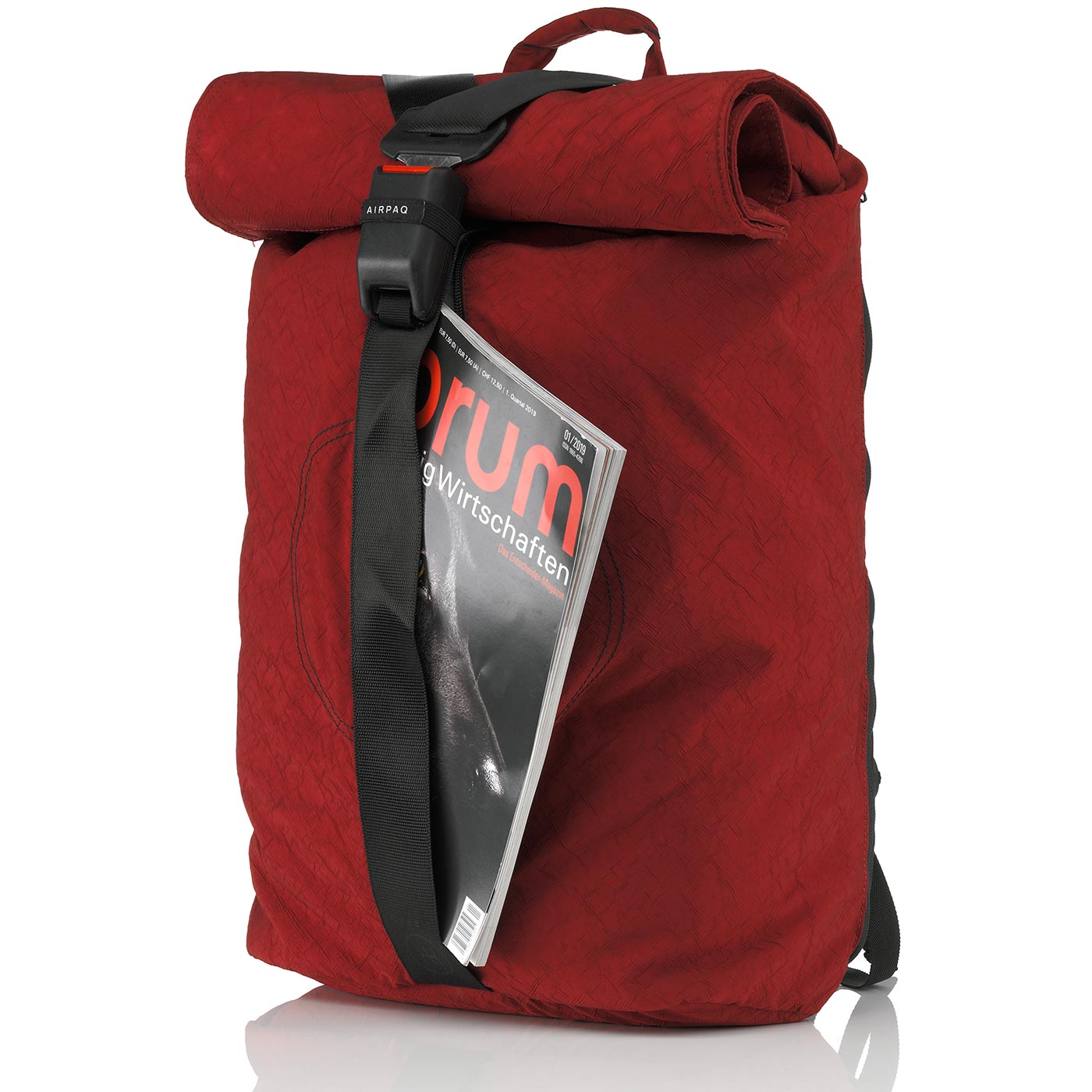 Airpaq Rucksack Rolltop BIQ Rot