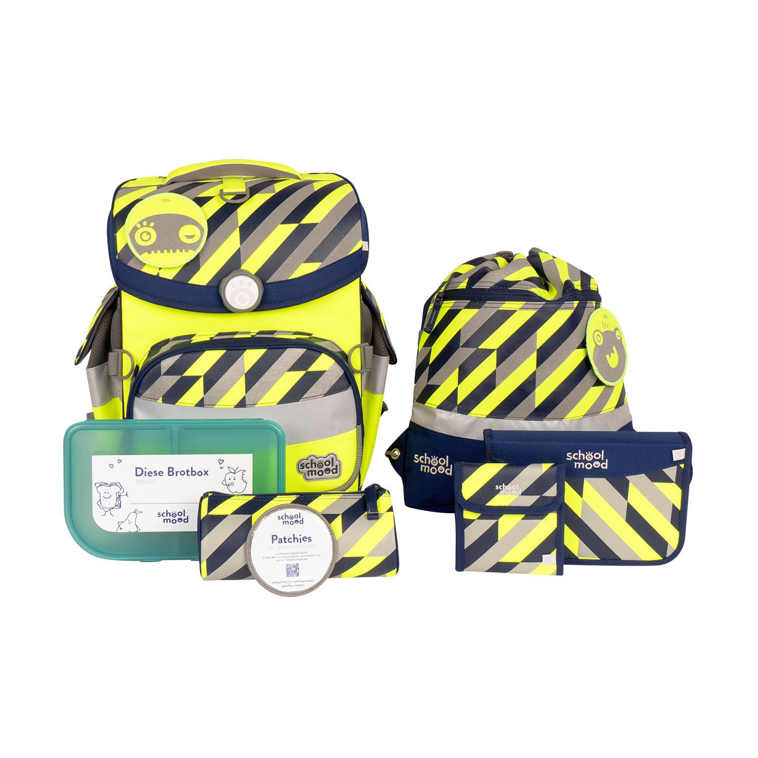 School Mood Schulranzenset Timeless  Yannick (Neon Yellow)