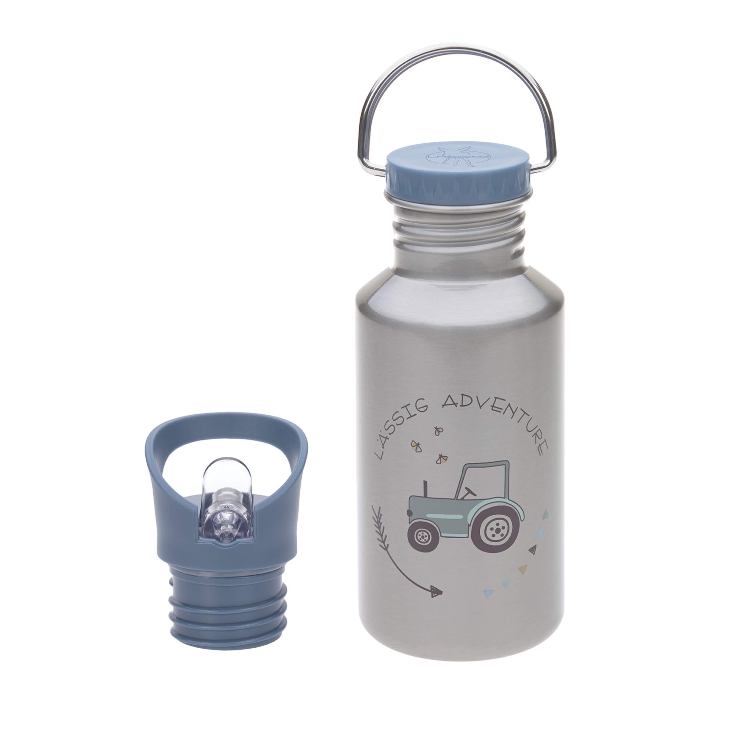 Lässig Trinkflasche Kinder - Edelstahl, Adventure Tractor