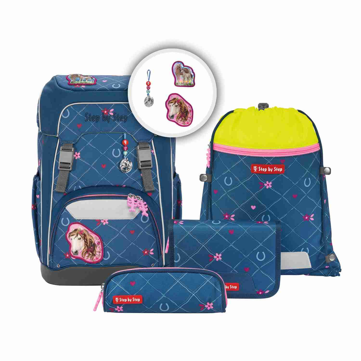 Step by Step GIANT Schulrucksack-Set "Horse Lima", 5-teilig