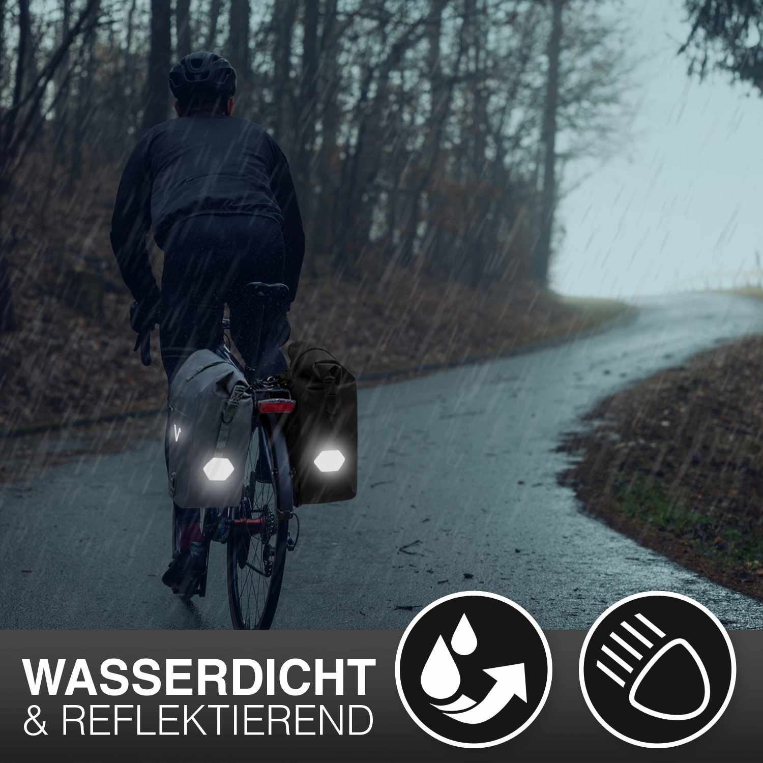 Valkental ValkOcean Fahrradtasche - Orca (Schwarz)