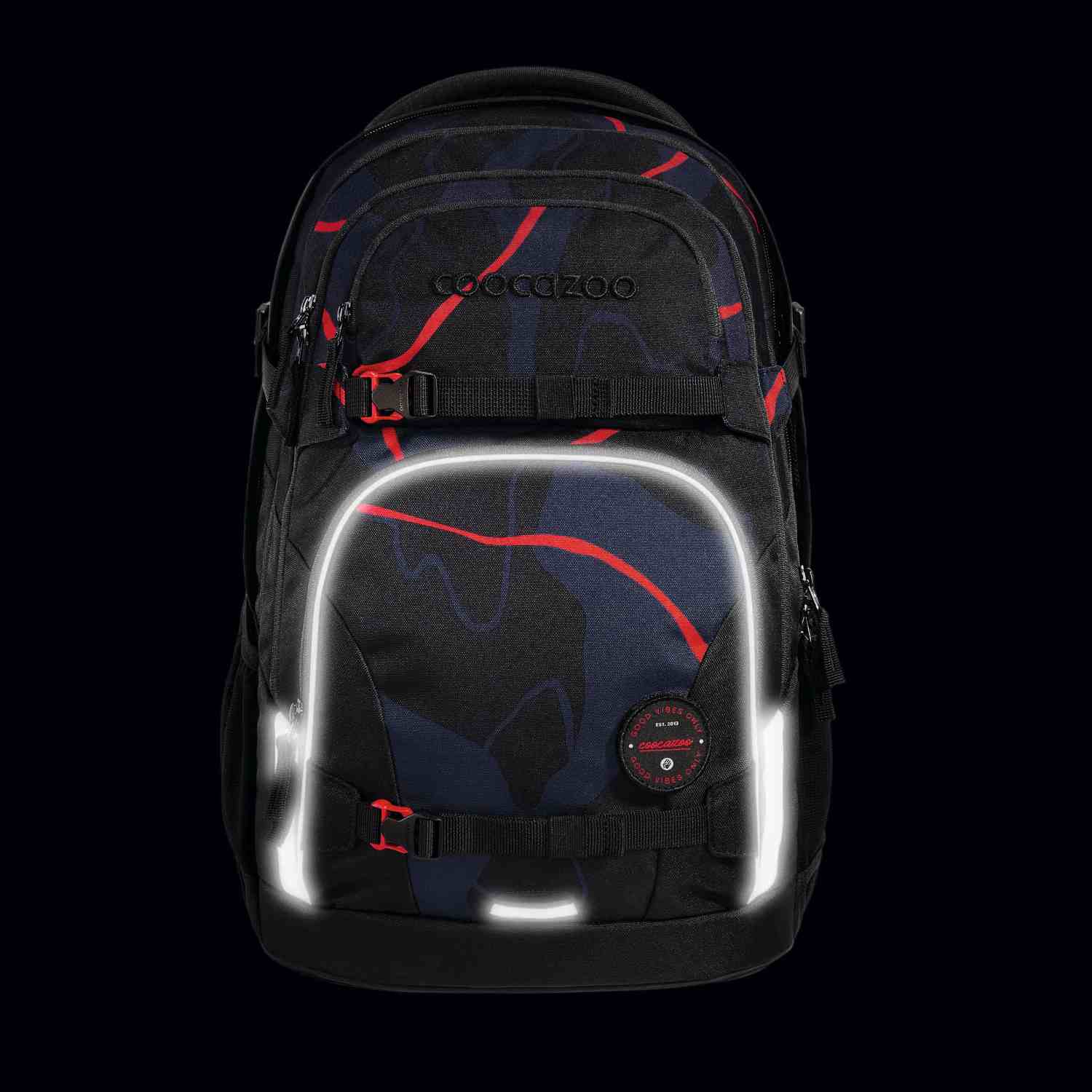 coocazoo Schulrucksack PORTER, Lava Lines