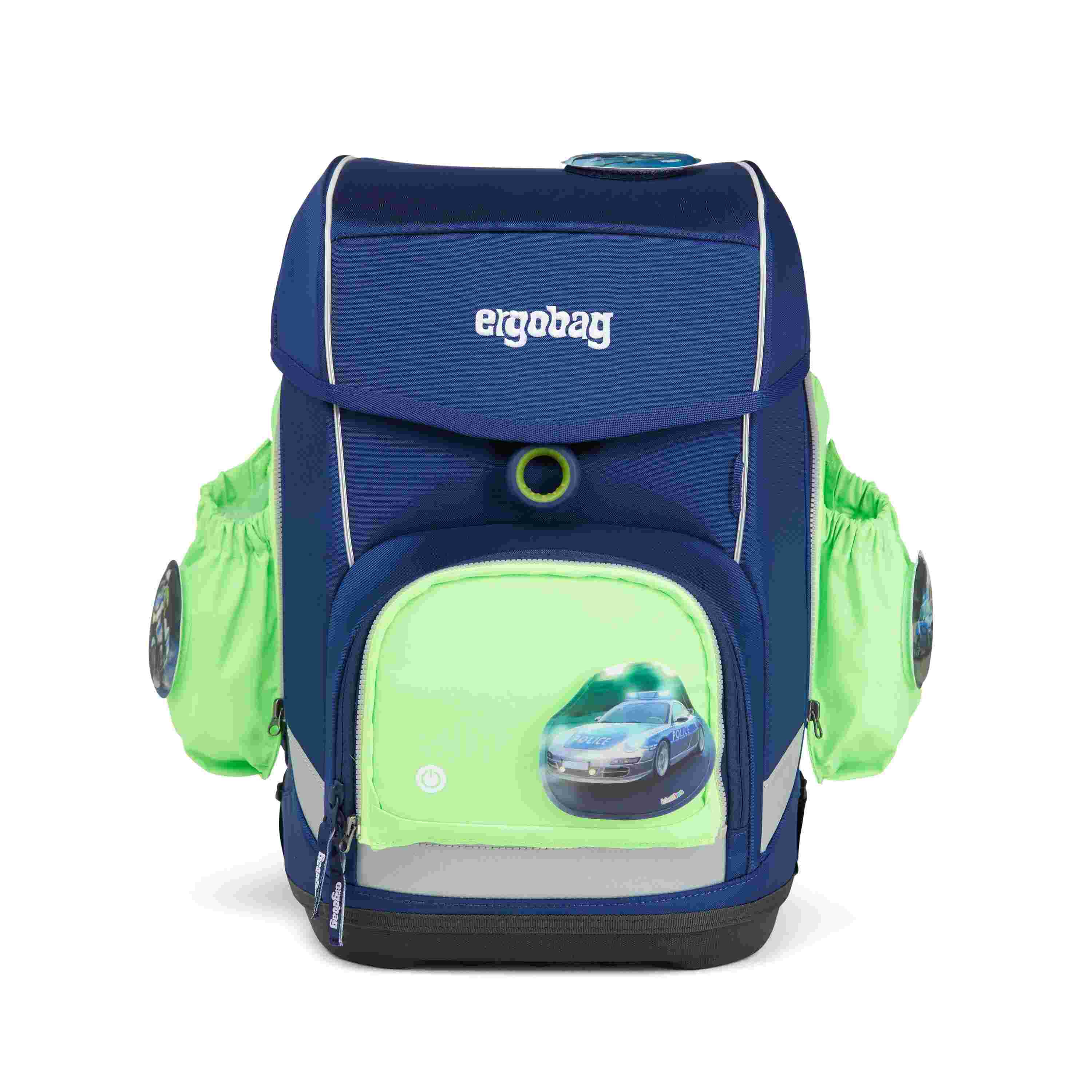 ergobag Fluo LED Seitentaschen Zip-Set Grün