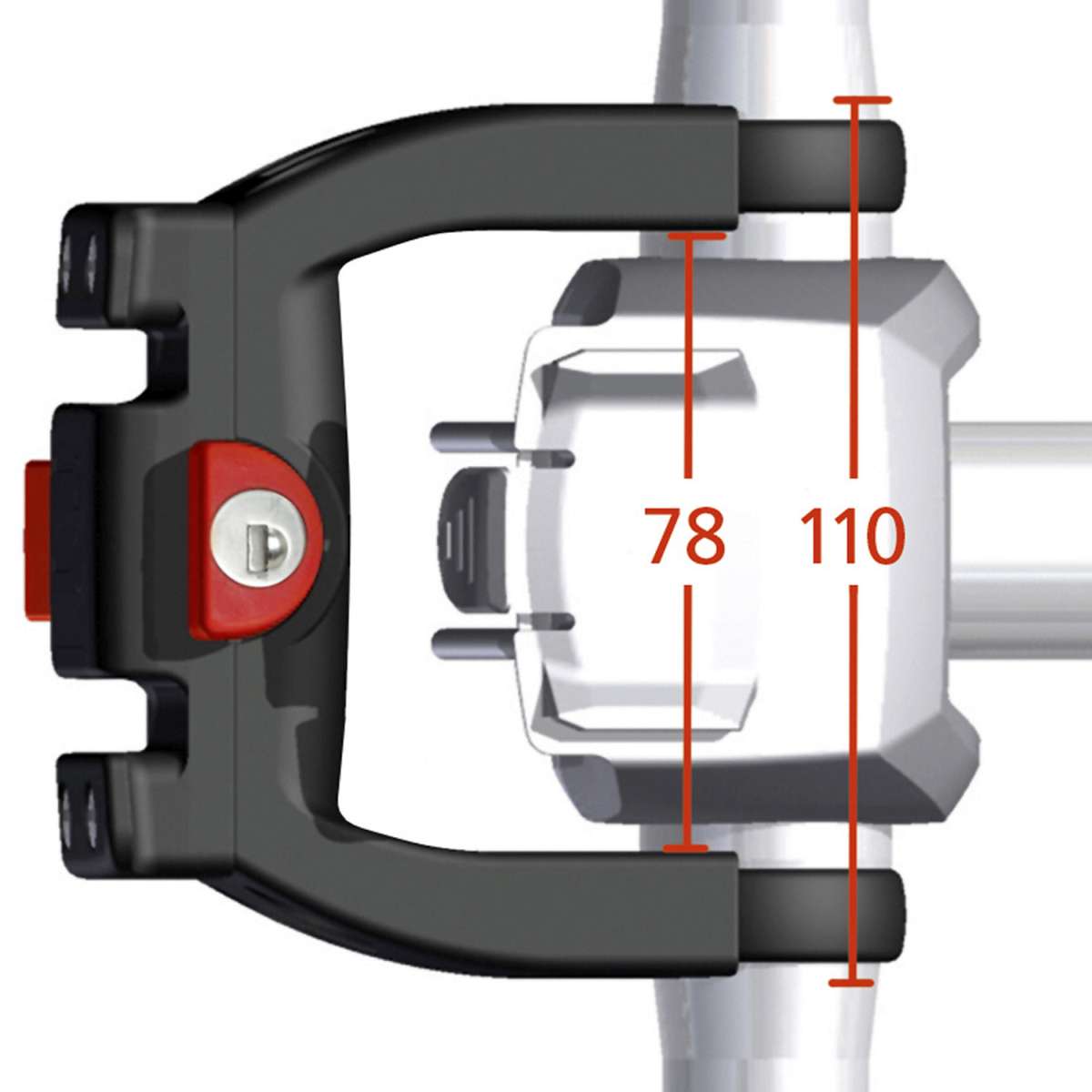 KLICKfix Lenkeradapter E mit Schloss Universal 0211EBL