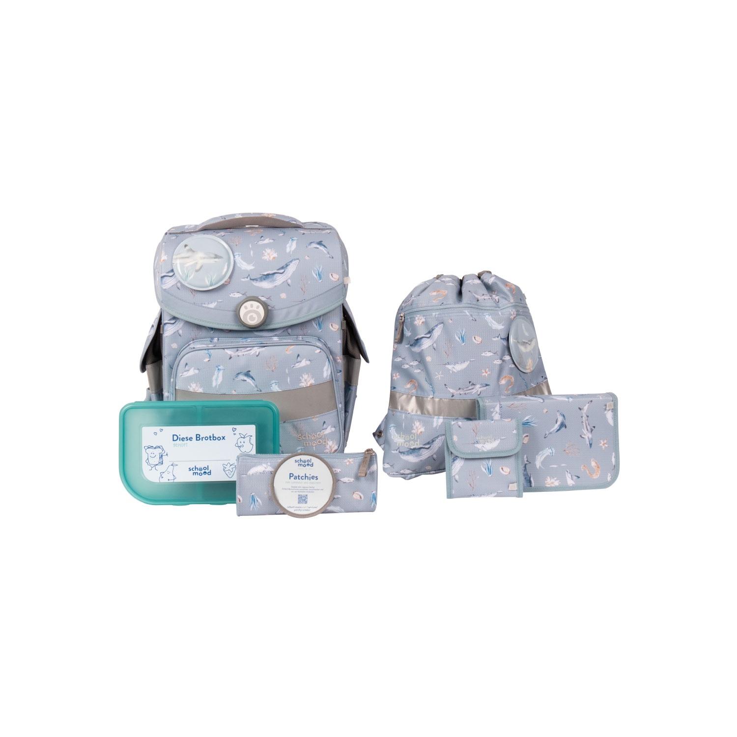 School Mood Schulranzenset Timeless Aqua (Nordic Collection)