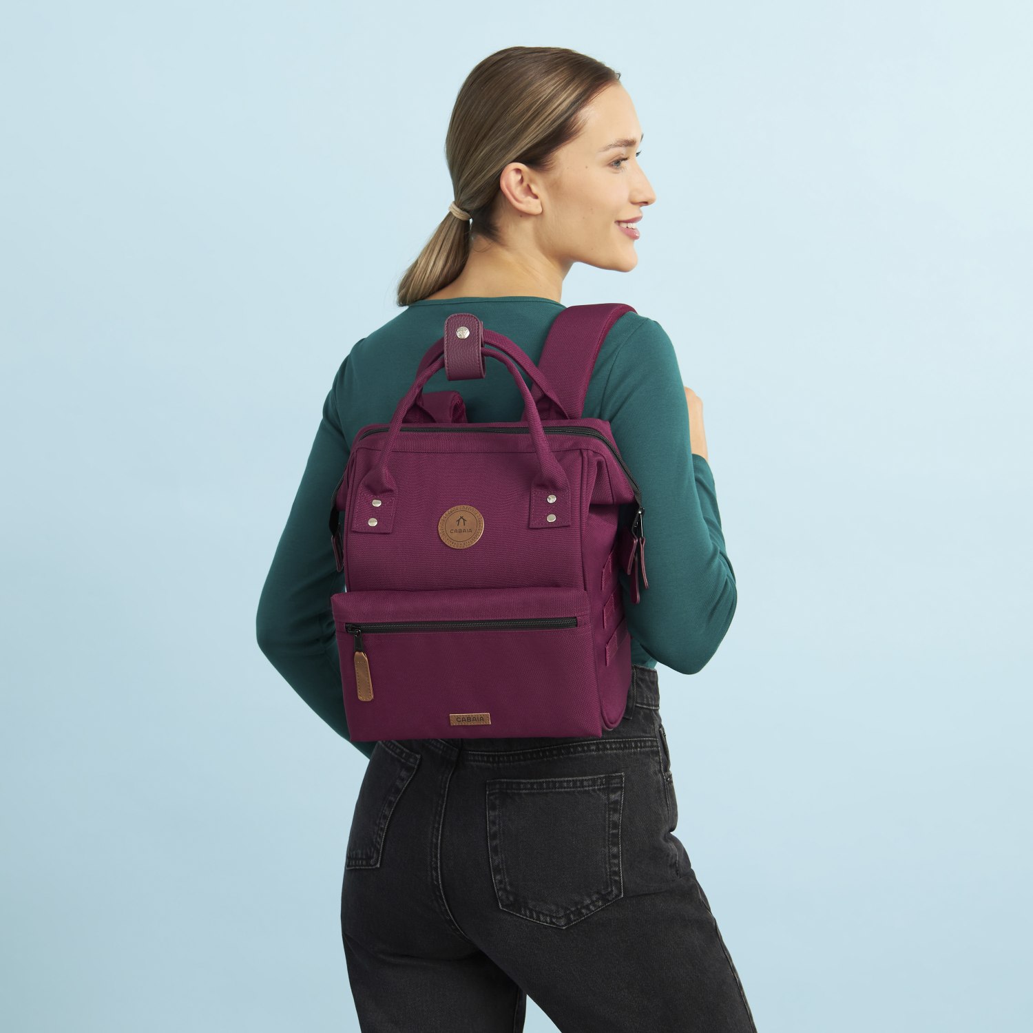 CABAIA Adventurer NICE Oxford Recycled Rucksack Small Bordeaux